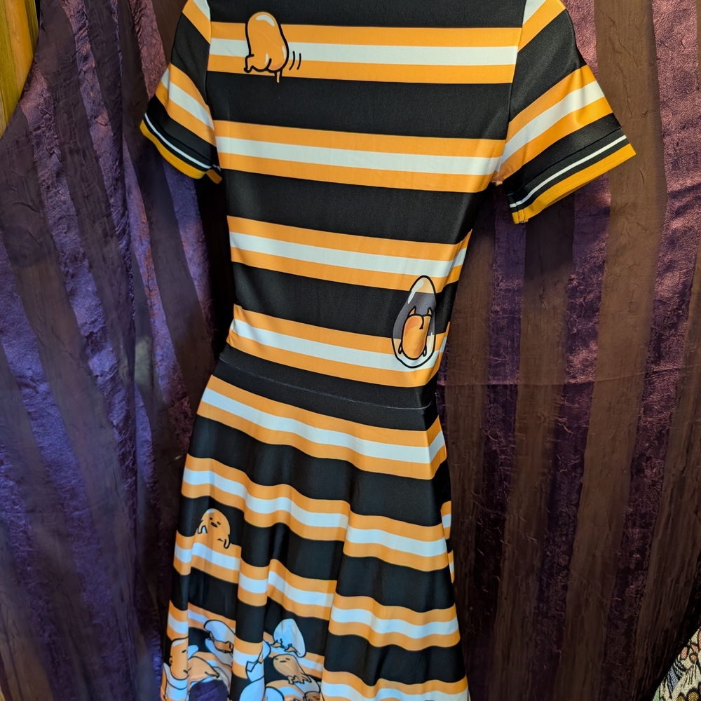 BlackMilk Gudetama Sanrio Lazy Egg NWT Dress XS Punk Goth Preppy Polo Collar - Picture 3 of 6